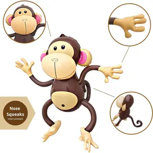 4E's Novelty Inflatable Monkeys (2 Pack) 27 Inch Large Monkeys inflatable For Party Decoration, Jungle Safari Birthday Party Supplies Kids Animal Party Decor, Baby Shower Favors   Balloon Prop