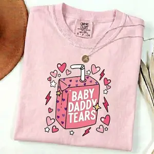 Comfort Colors Baby Daddy Tears Love Heart Dad Is My Valentine, Father's Day T-Shirt, Daddy Gift, Gift for Husband