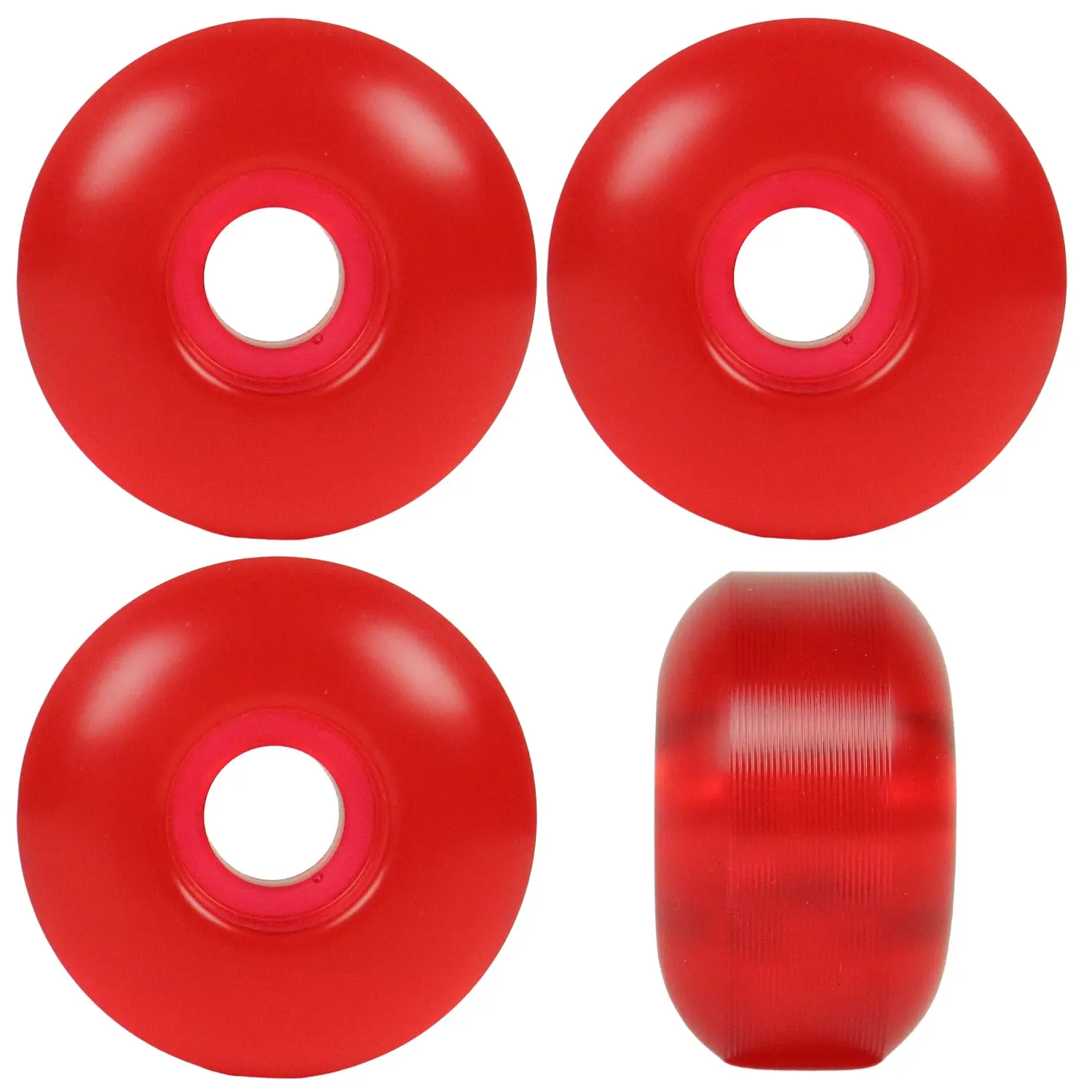 Skateboard Wheels 53mm x 31mm High Rebound 99A Clear Red