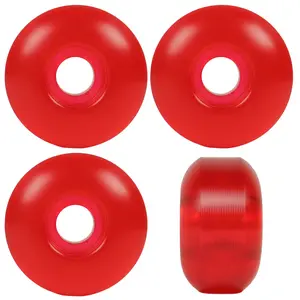 Skateboard Wheels 53mm x 31mm High Rebound 99A Clear Red