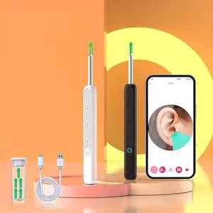 Earwax Removal Tool Set with Camera, Portable 360° Wide Angle Ear Cleaner, Multi-Functional Ear Care Tool, Waterproof Endoscope, Ear Cleaning Tool