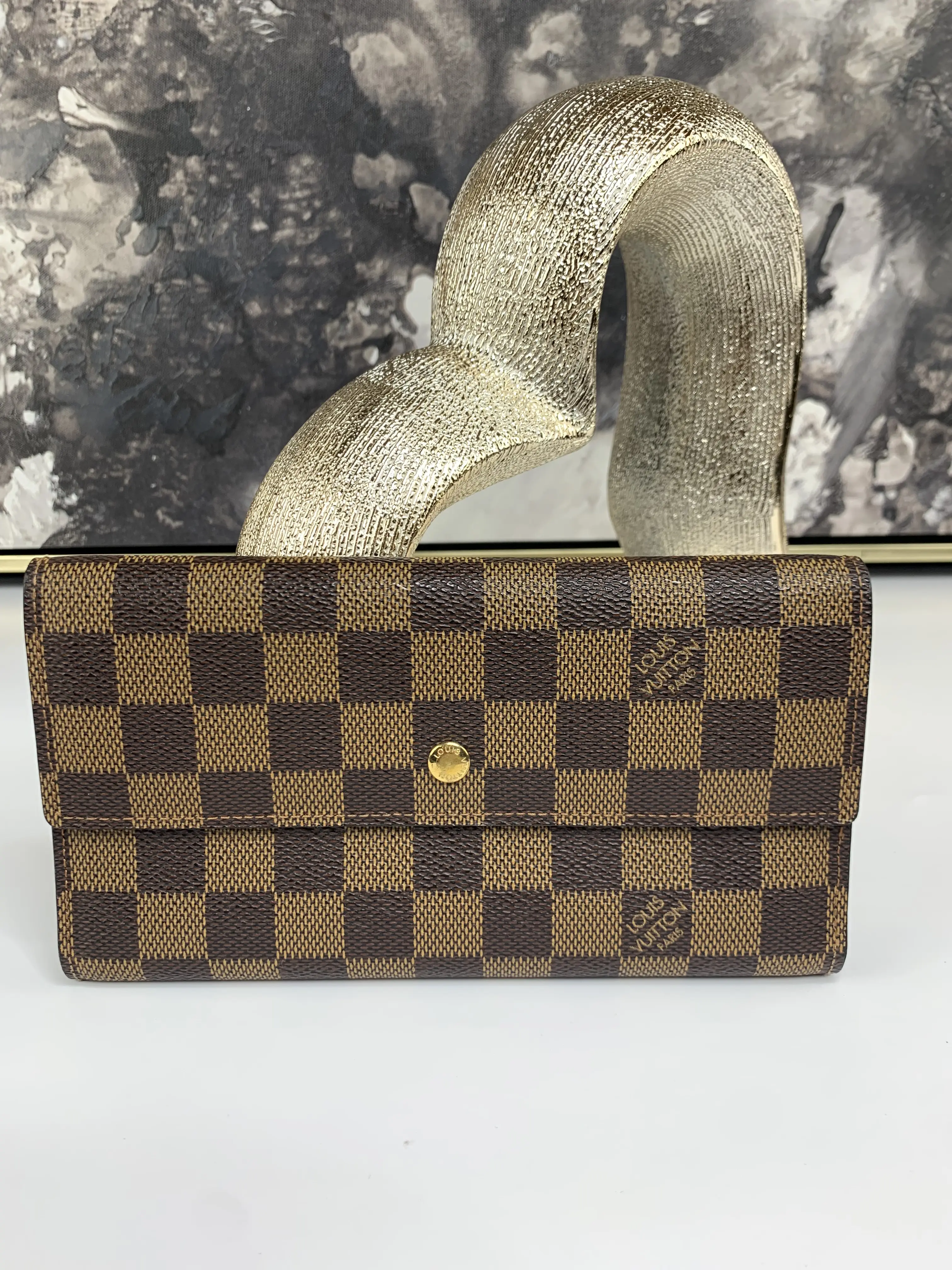 Pre-owned Louis Vuiton coated canvas Small Leather Goods International Wallet