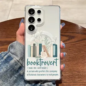 Floral Bookshelf Bookworm Gift ArtPrinted.Magnetic Ring,Wireless Charging,Supports for Samsung Galaxy S26 S25 S24 S23 S22 S21 S20 Fe Plus Ultra Edge S10E A57 A56 A55 A54 A37 A36 A35 A34 A26 A25 A24 A23 A17 A16 A15 A14 A07 A06 A05s Note20 Note10 Note9