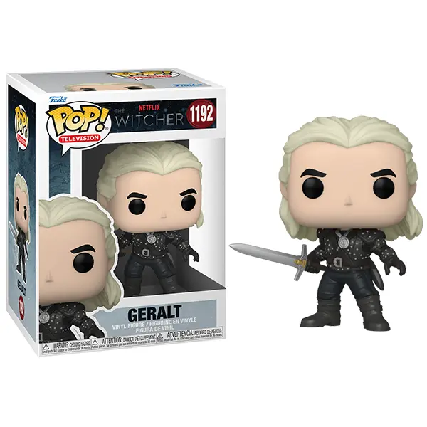 Funko Pop! Geralt of Rivia Netflix The Witcher 1192 Vinyl Action Figure with PopShield Protector