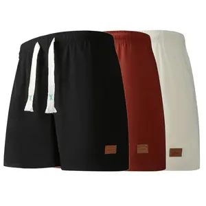 Sporty Men's Corduroy Shorts - Loose, Casual Mid-Length Men's Shorts with Elastic Waistband and Drawstring, Soft Comfortable Fabric for Summer Sports and Outdoor Activities, Sporty Men's Shorts
