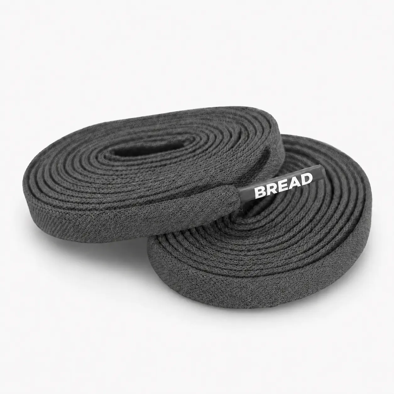 Charcoal Grey Bread Laces - Stretchy Shoelaces for Easy Slip-On Shoes with Secure One Tie Feature