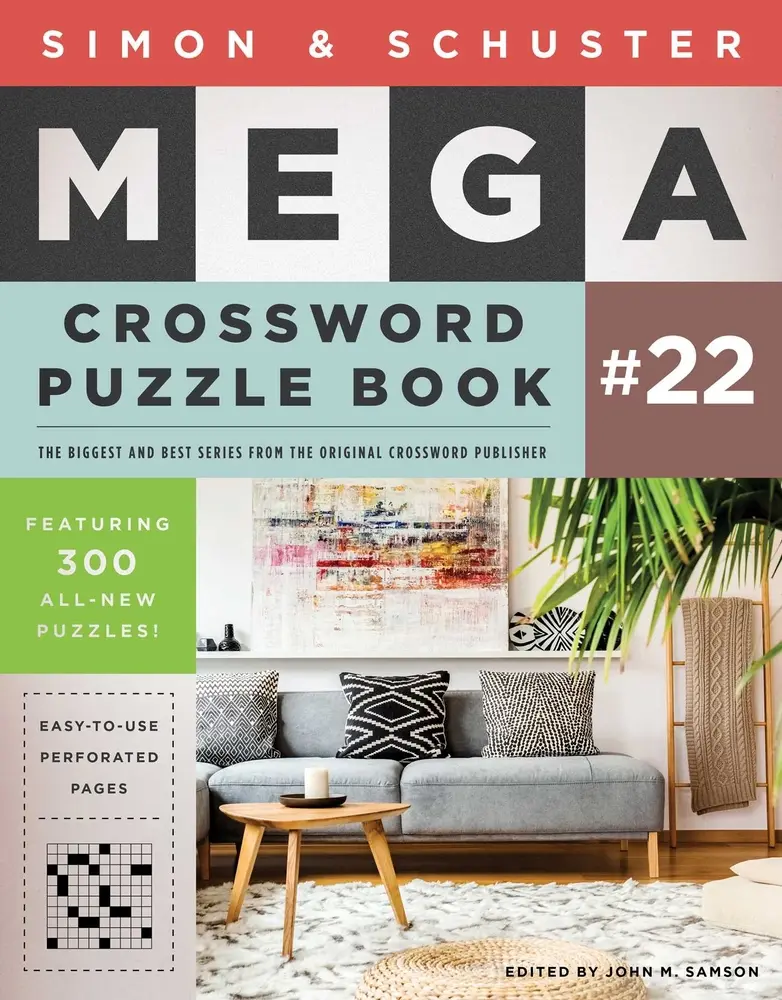 USED Book - Simon & Schuster Mega Crossword Puzzle Book #22 (Paperback) - english