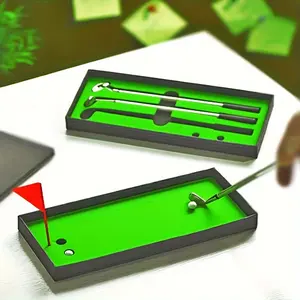 Mini Golf Pen Set with 3 Putter-Shaped Pens - Perfect Desk Accessory & Gift for Golf Enthusiasts, for Return School