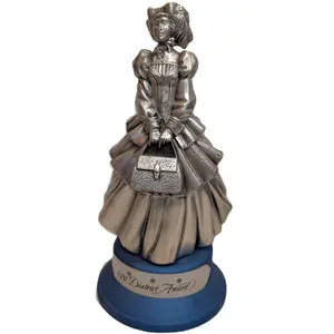 1991 Avon District Award Recruiting 8.5" Silver Toned Mrs Albee Figurine