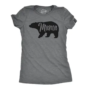 Womens Mama Bear T shirt Cute Funny Best Mom of Boys Girls Cool Mother Tee Funny Womens T Shirts Cute Vintage Fashion Casual Ladies T-Shirt Gift Mother's Day Tops for Women Funny Animal Top Women's Novelty Tees