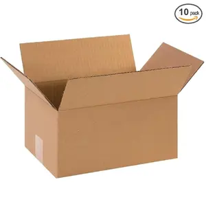 29 x 17 x 19 cm Corrugated Cardboard Boxes, Small 12"L x 6"W x 8"H, Pack of 10 | Shipping, Packaging, Moving, Storage Box for Home or Business, Strong Wholesale Bulk Boxes