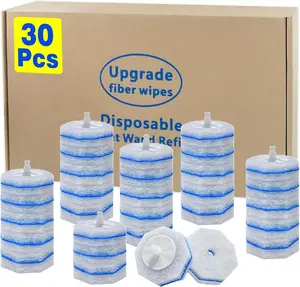 30 Count Toilet Wand Refills for Clorox, Disposable Toilet Wand Refill Compatible with Clorox ToiletWand Clean System, Upgrade Fiber Bowl Cleaner Brush for Closestool Cleaning.（not included brush rod）