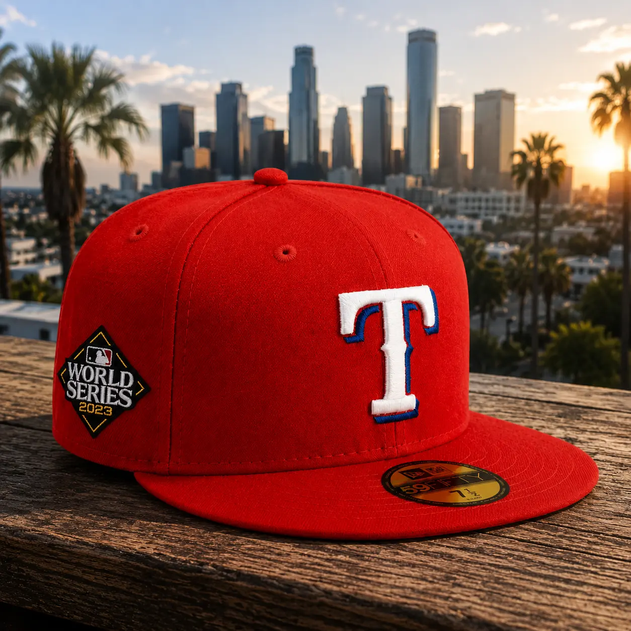 Texas Rangers 2023 World Series 59FIFTY Fitted Cap – Red Baseball Hat