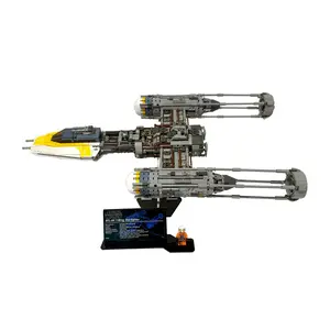 Acrylic Angled Display Stand Compatible with LEGO® 75181 UCS Y-Wing Starfighter - Set Not Included