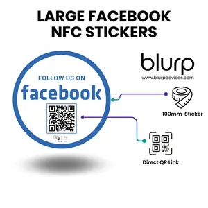 Custom Facebook Follow Us NFC Stickers