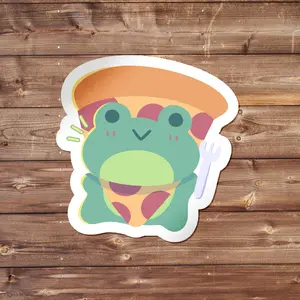 Silly Frog Vinyl Sticker – Hilarious Meme Decal for Cars, Laptops, Kindles, Tumblers – UV-Resistant, Weatherproof