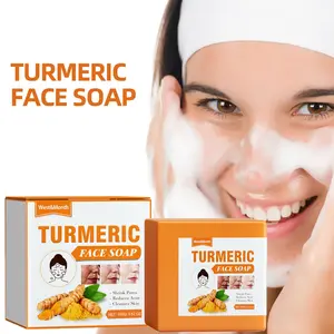 WEST MONTH Turmeric Face Wash Soap, Gentle and Refreshing Facial Care, Even Skin Tone, Smooth Face Cleansing Soap