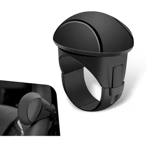 Steering Wheel Booster Ball, 360  Rotation Steering Wheel Knob, Smooth Silent Spinner, Universal for  , , SUVs (Black)