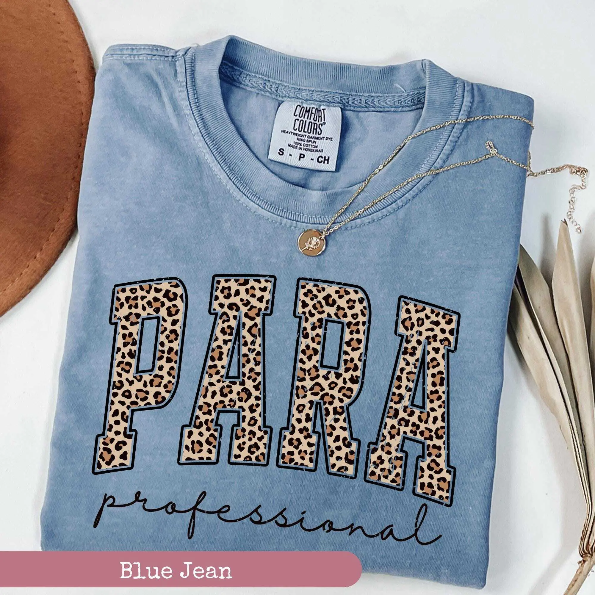 Comfort Colors® Leopard Paraprofessional Shirt, Paraprofessional t-shirt , Para Squad Shirt, Teacher Aide Shirt, Back To School, Para Gift Fabric Top