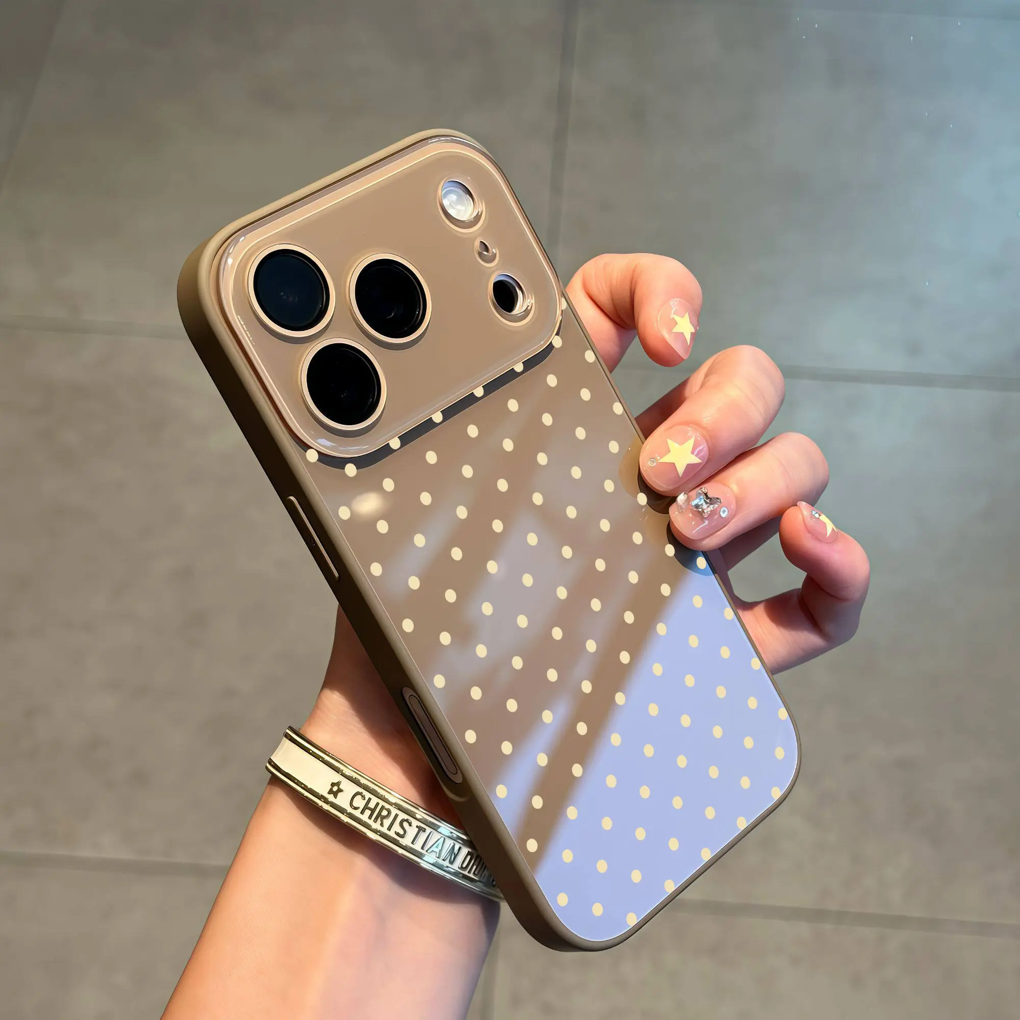 JL108 Model Glossy Slim Cover for iPhone Series (17Pro Max, Air, 16Plus, 15, 14, 13) - Women's Soft Touch Crystal Cellphone Casing, Lightweight Everyday Protection with Removable Camera Lens Film, Handheld Devices Accessories