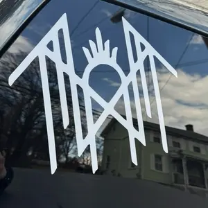 Stylish Car Merch White 6x5 Sleep Token Decal for Home Decor and Ornaments Compact Size Easy Application Enhances Aesthetic