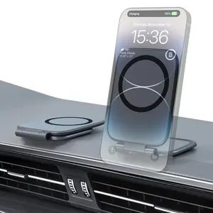 Universal Magnetic Car Phone Mount - Foldable Anti-Shake Holder for Secure Hands-Free Use in Tesla & All Vehicles