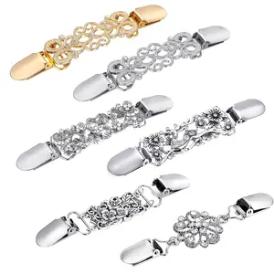 6 pieces of vintage dress strap shirt clip sweater cardigan shawl clip women and girls brooch clip