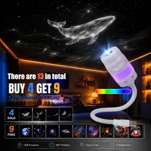 13-in-1 USB Star Sky Projector Lamp, Mini Galaxy Night Light for Bedroom, Romantic Room Decor, Kids Room, Dorm Room & Indoor Space