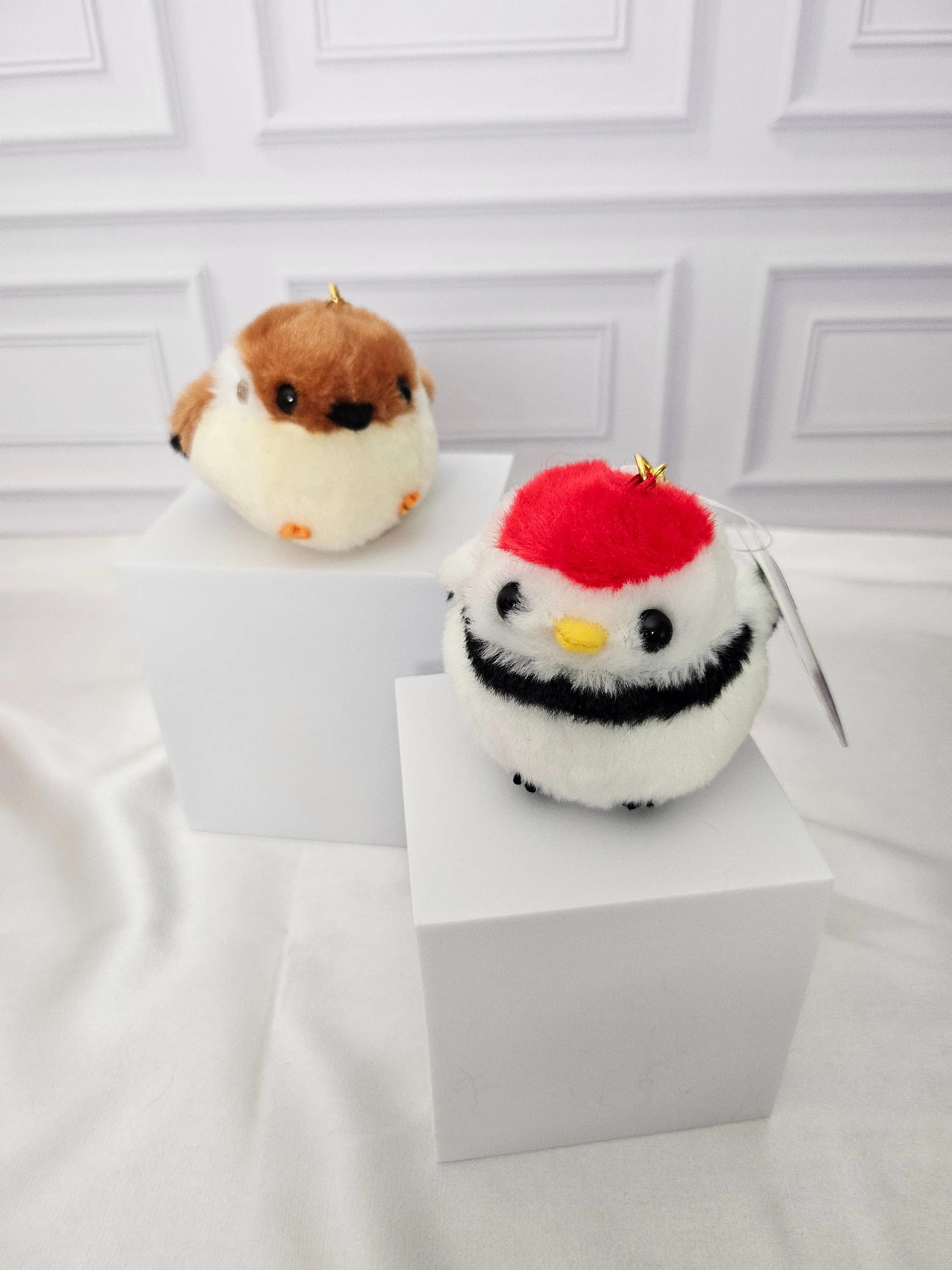 Houichi Bird - Adorable Round - Plush Keychain