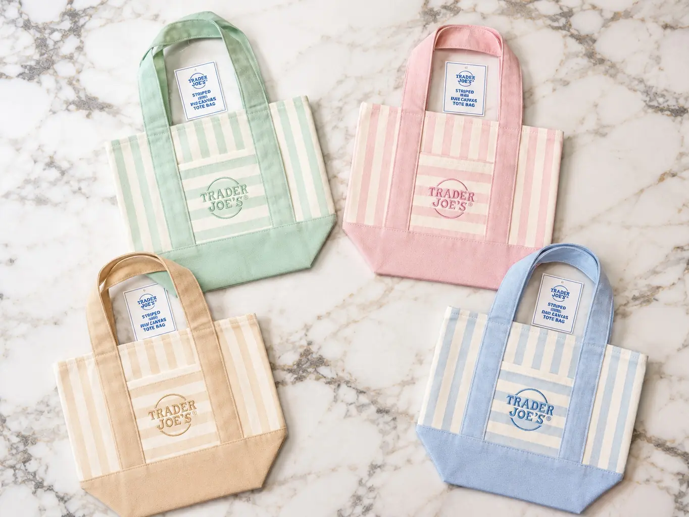 Trader Joe's Striped Canvas Mini Tote Summer 2026 Collection