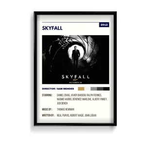 Skyfall James Bond Retro Wall Art - POSTER NO FRAME