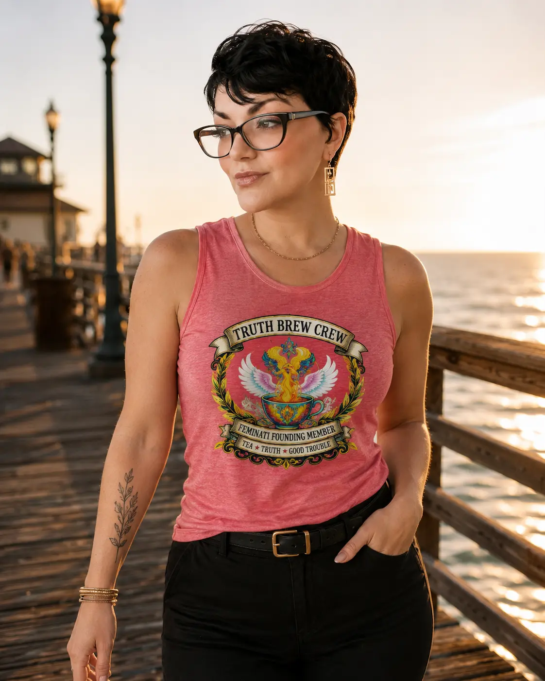 Truth Brew Crew Relaxed Tank Top | Christina Talks Tea Collaboration