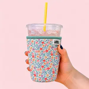 Meadow Morning Coffee Sleeve Reusable Neoprene Cup Sleeve Eco-Friendly Comfortable Drink Sleeve for Iced Coffee Drinkware Accessories