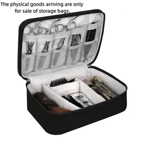 Portable Travel Bag for Barber Tools, Case for Hair Tools and Clipper Guards, Organizer for Scissors and Supplies, Travel Essentials Carryall