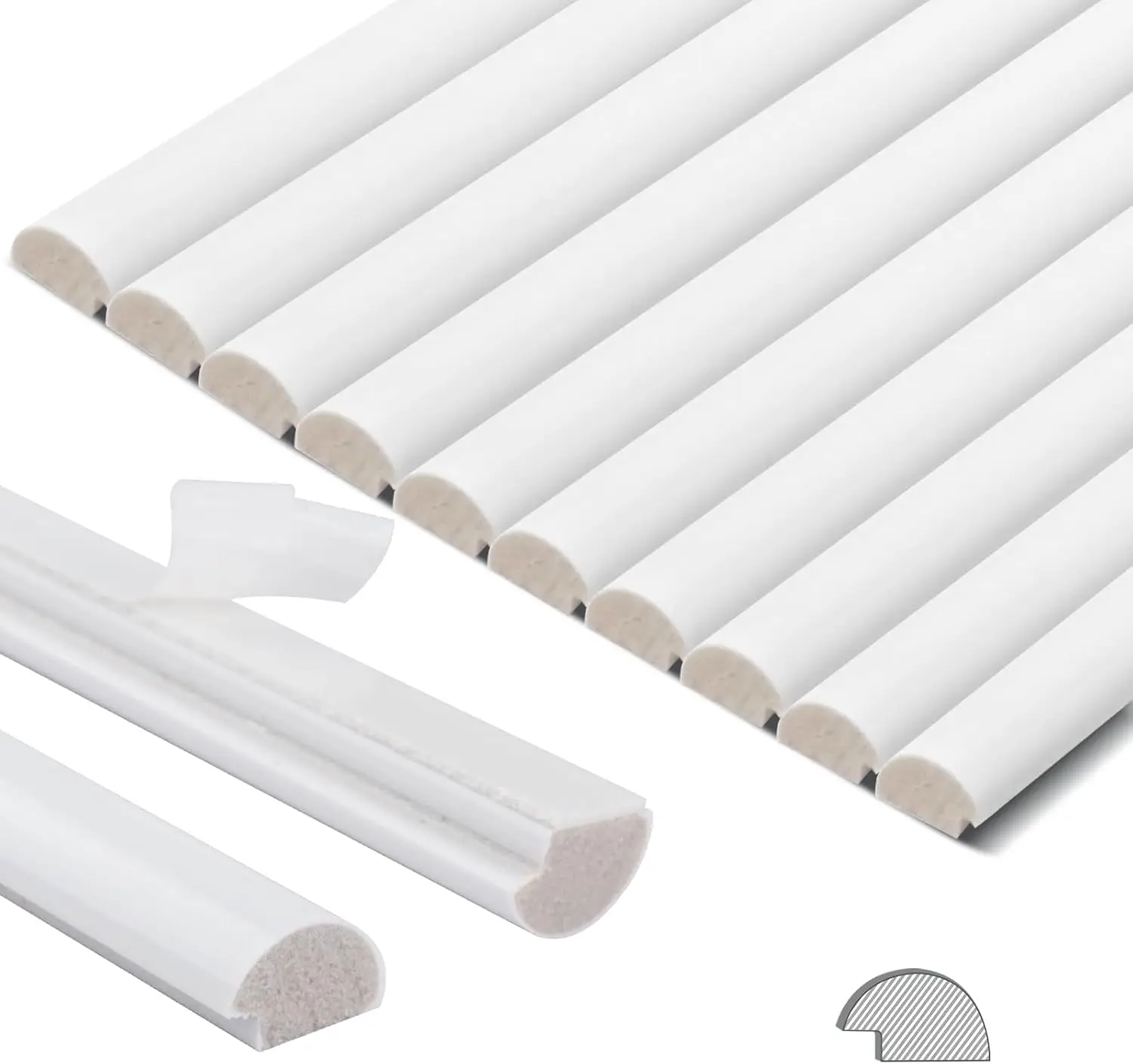 STICKGOO 10Pcs Tile Edge Trim, 12" Wall Molding Trim for Peel and Stick Backsplash Tile, Rose Gold Home Decoration, No Self-Adhesive Decorative Liner