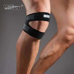 1pc WRELS Patella Strap Dual-Track Knee Support, Patellar Knee Brace, Professional Sports Protection, Compression Support for Patella Stabilization, Anti-Sprain & Wear, Knee-Fitting, Unisex, Suitable for Running, Basketball, Fitness & Hiking