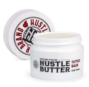 Hustle Butter Deluxe – Tattoo Butter for Before, During, and After the Tattoo Process – Lubricates and Moisturizes – 100% Vegan Replacement for Petroleum-Based Products – 1 oz