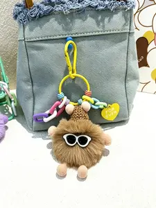 Cute Plush Keychain, Colorful Cartoon Design, Anti-Loss Hanging Ornament, Perfect Gift for Graduation Season, Fun and Unique Accessory