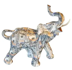 Lucky Money Elephant Statue
