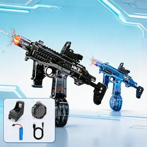 Dual Pack Electric Water Gun (Black & Blue), Automatic Squirt Gun Blaster, 27–30 Ft Range, Summer Outdoor Water Toys for Kids & Adults, Dual Pack Bundle