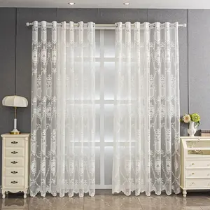 Elegant French Rococo Lace Curtain Panel, Vintage High-End Embroidered Window Treatment, Perfect for Bedroom & Living Room Decor, Curtain Rod