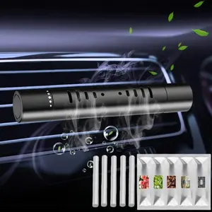 Car Air Outlet Aromatherapy Diffuser, Car Fragrance, Car Air Freshener, Car Deodorizer with 5 Solid Aromatherapy Refill Core Set, Automotive Interior Accessories for Remove Odors