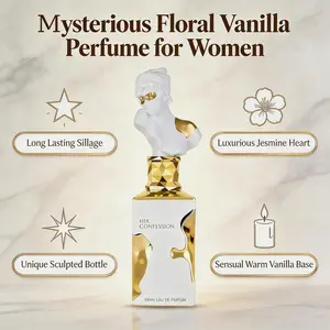 Her Confession Eau de Parfum - Vanilla Floral Amber Musk Long Lasting,Eau De Parfum For Women 100ml (3.4 Oz), Elegant Perfume Luxurious Scent,Perfume girl,NewRelease With Notes Of Vanilla, Jasmine & Tuberose Floral Fragrance,Fragrance for women