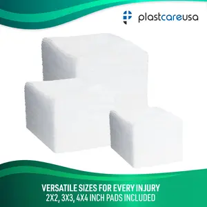 600 Pack Assorted Medical Gauze Pads Sizes: 2x2, 3x3, 4x4 inches