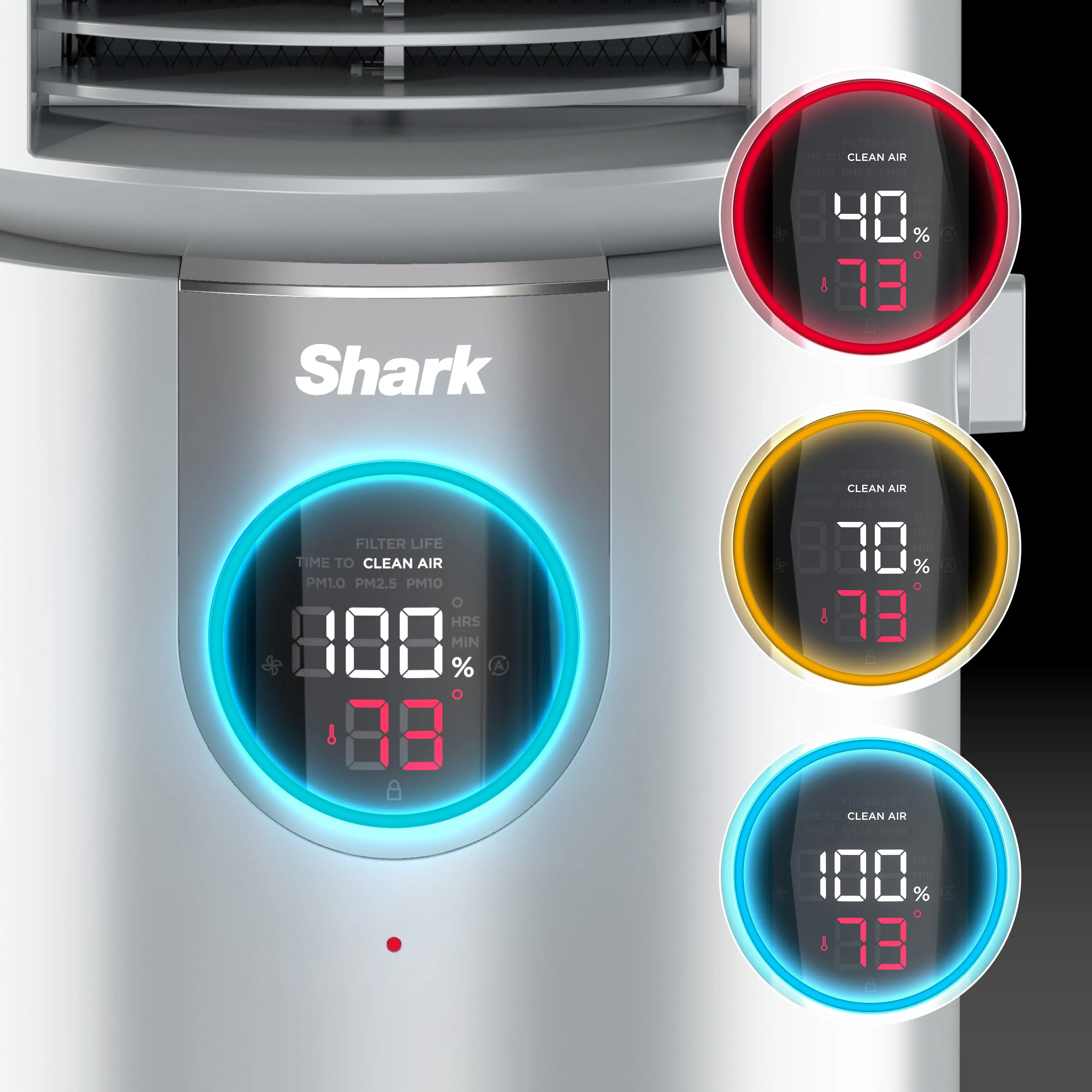 Shark 3-in-1 Air Purifier, Heater & Fan with NanoSeal HEPA, Cleansense IQ, Odor Lock, for 500 Sq. Ft, White, HC455