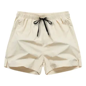 Men's Sporty Split-Hem Shorts - Relaxed On-Trend Fit, Soft Washable Fabric, Elastics Waist, Flexible Knee-Length, Better-Fitting for Errands, Casual Meetups, Washable Men's Shorts, Elastics Men's Shorts