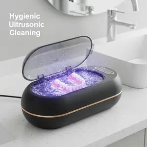 Ultrasonic Jewelry Cleaner,Portable USB Makeup Brush Cleaner，Automatic Makeup Brush Cleaning Tool, Fast & Efficient Deep Cleaning, Portable for Travel & Home Use, 48KHz Ultrasonic Cleaner Machine for Jewelry, Eyeglasses, Rings, Watch Strap, Dentures-Dual