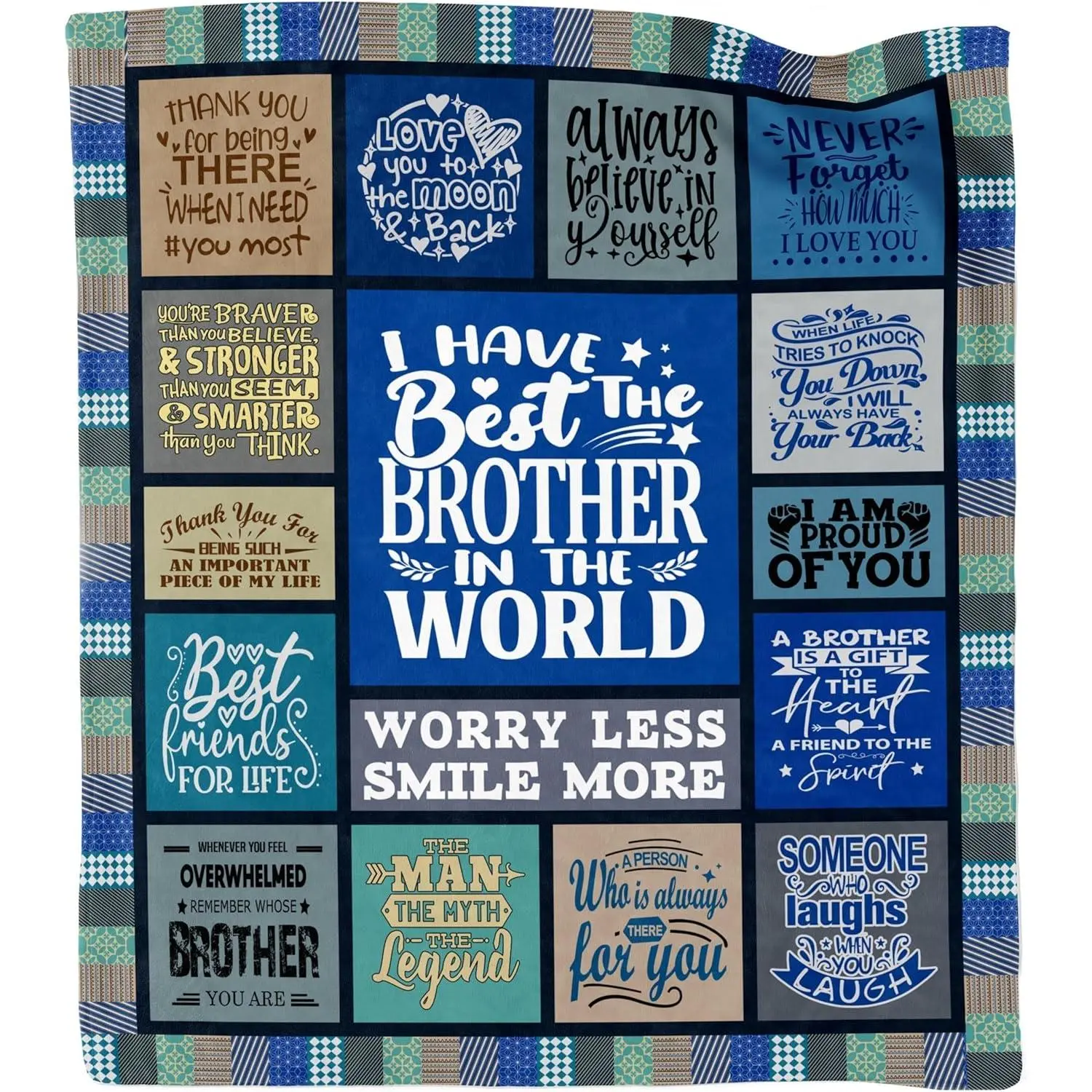Gifts for Brother Blanket, Brother Birthday Gifts from Sister, Fathers Day Birthday Gifts for Brothers Adult, Big Brothers Graduation Gifts Ideas Soft Flannel Throw Blanket
