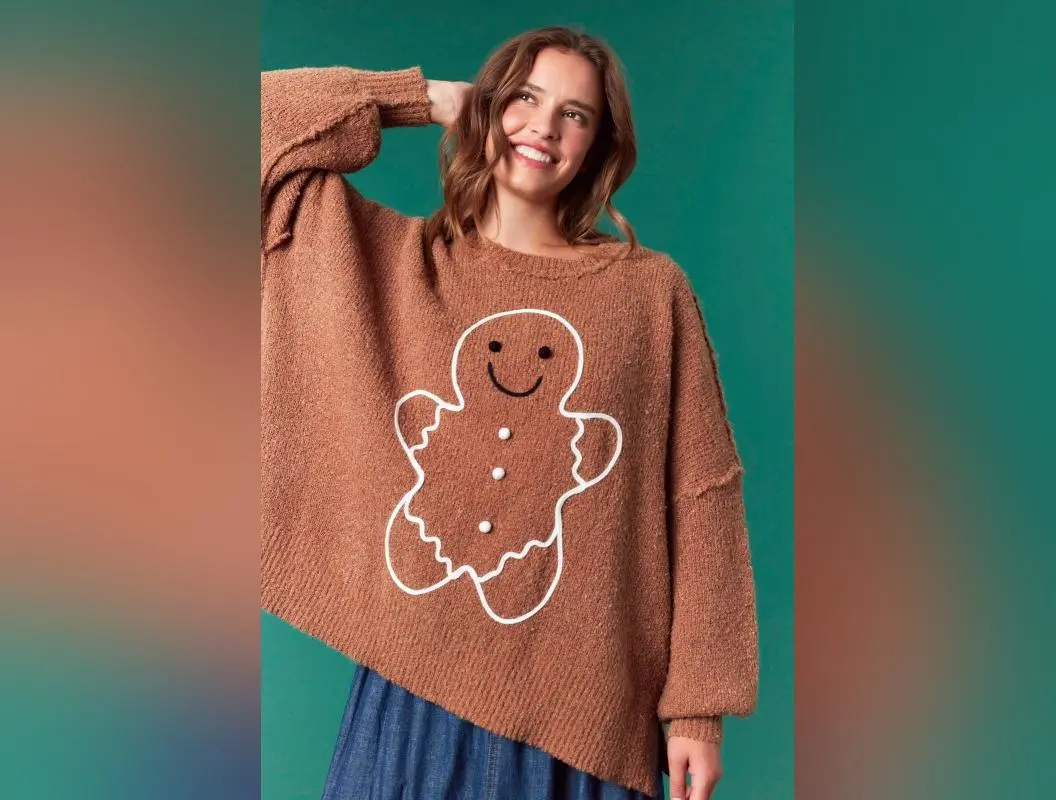 Gingerbread Brown Oversized Sweater