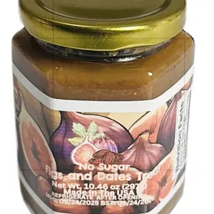 No Sugar Added Organic Figs and Dates Treats 10.46 oz Jar Made in USA No Added Sugar Organic Fig and Dates Treats